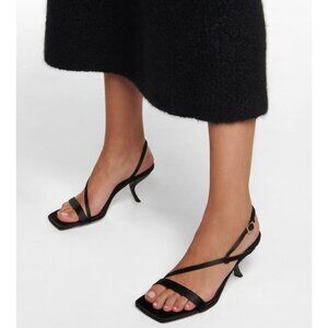 Gia Borghini Rosie 21 Satin Sandals Black Size EU 41/ US 11